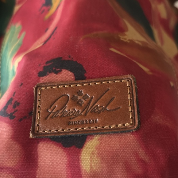 Patricia Nash Silvi Travel Tote Patina Coated Canvas Spring Multi print - Picture 14 of 16